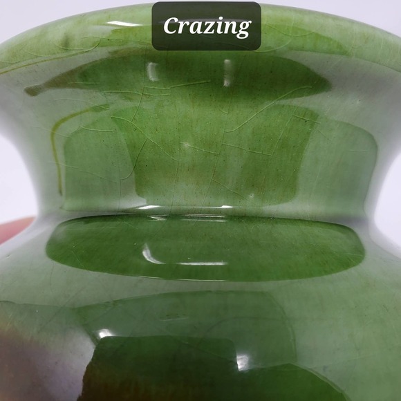 Royal Haeger Green Mid-Century 5.5"H Ceramic Glazed Vase Made In USA - Picture 6 of 8